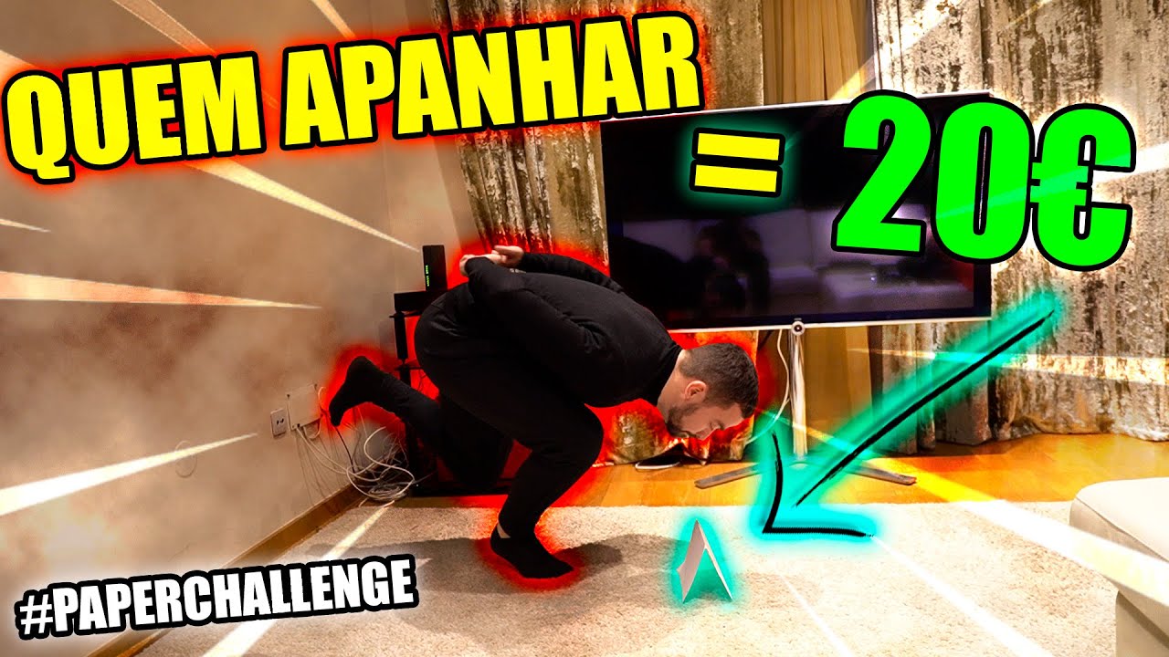 QUEM CONSEGUIR APANHAR GANHA 20€ ! #paperchallenge !