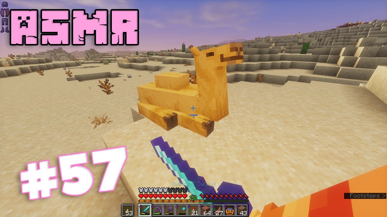 [ASMR] Minecraft Survival #57 - Exploring the Desert (Keyboard Sounds + Whispering 💤)