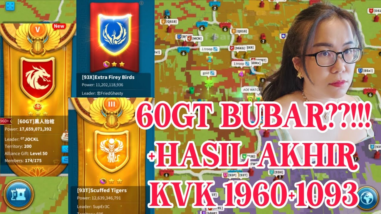 BERITA BUBARNYA KINGDOM 1960+DOKUMENTASI HASIL AKHIR KVK 1960 VS 1093! RISE OF KINGDOMS