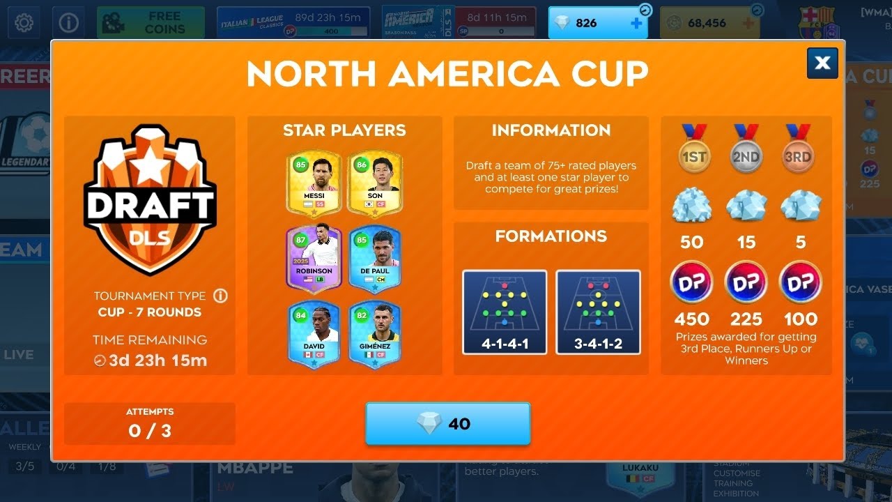NORTH AMERICA CUP. #NORTH #AMERICA #CUP#STAR#PLAYERS#DRAFT#DLS#2026