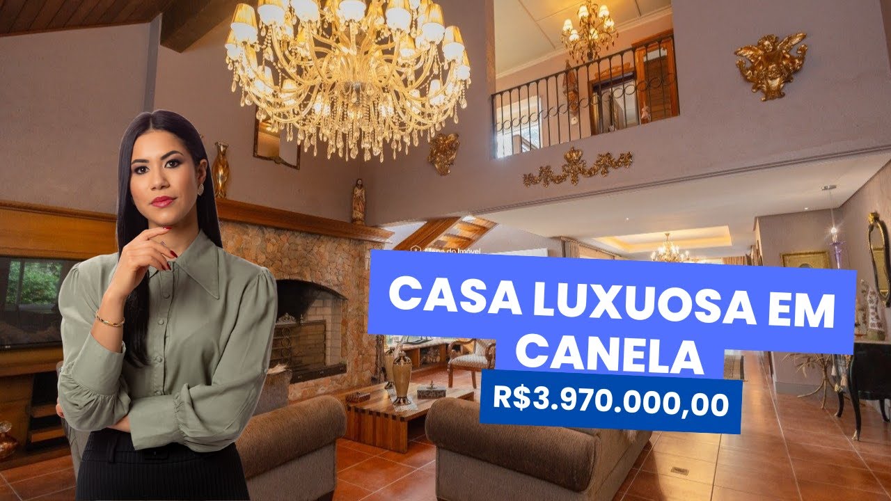 Casa luxuosa à venda por R$ 3.970.000,00 no condomínio Reserva da Serra, em Canela.