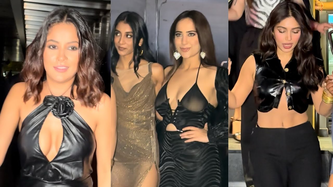 Shehnaaz Gill Bhumi Pednekar Kusha Kapila after partying @ club for their song launch #shehnaazgill