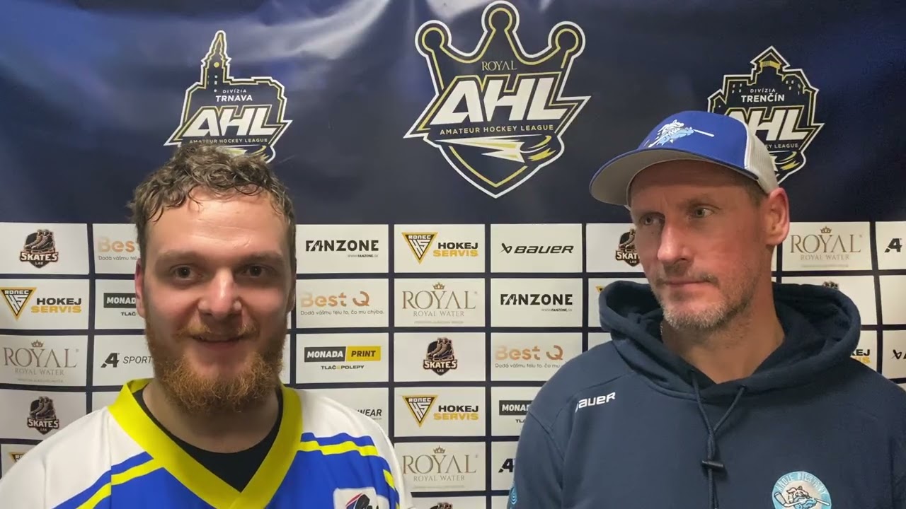 ROZHOVORY po zápase ANDŽE VÚJE PIEŠŤANY vs AHC ZLATÉ MORAVCE 3:1