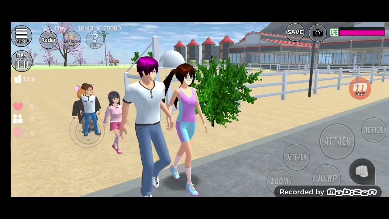 Sakura school simulator: camping and going to the farm