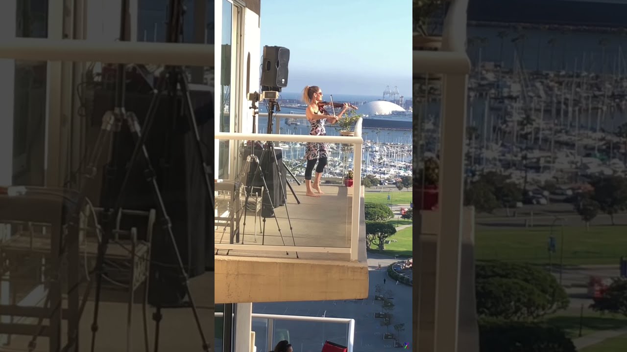 Neighbor&rsquo;s view of my balcony concert