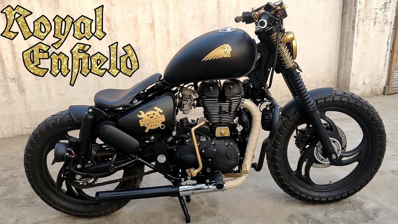Royal enfield thunderbird 350 modification into bobber style