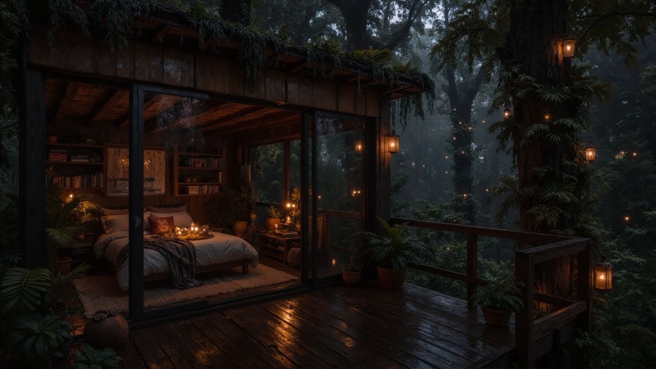 Rainy Night Ambience 🌧️ | Gentle Indoor Rain Sounds for Calm & Restful Sleep