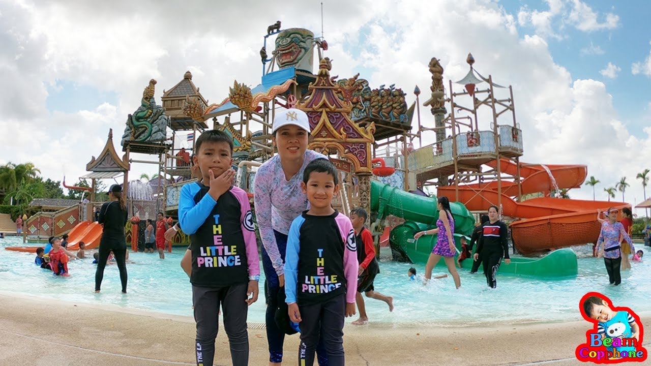 น้องบีม | เรา4คนลงพร้อมกัน เที่ยวชลบุรี เล่นสวนน้ำรามายณะ Water Park