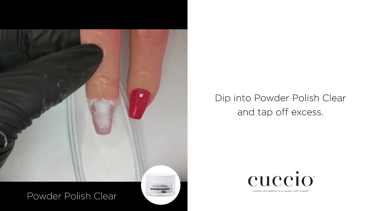 Cuccio Powder Polish Tutorial -  Glitter Application