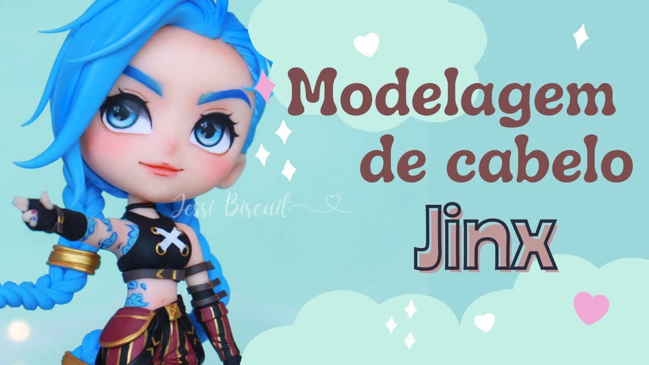 Modelagem de Cabelo - Jinx em BISCUIT