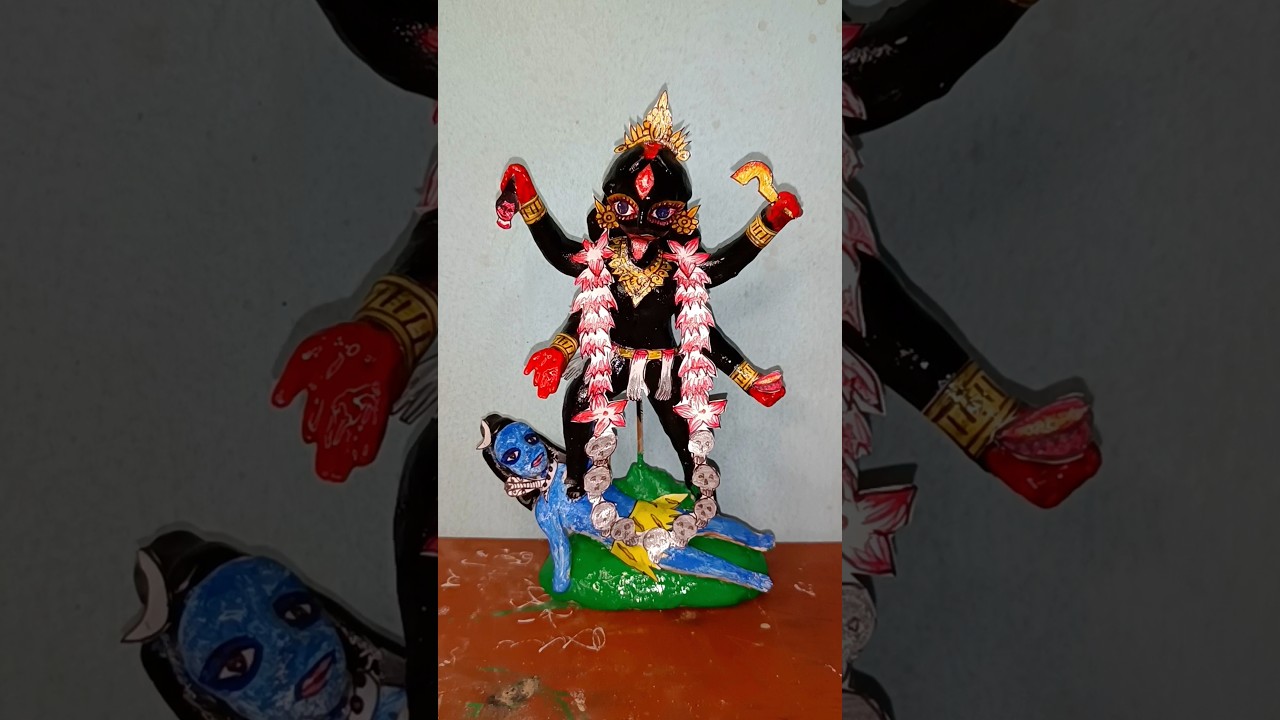 Small maa kali murti colour🌺🙏✨#short #maakali #painting