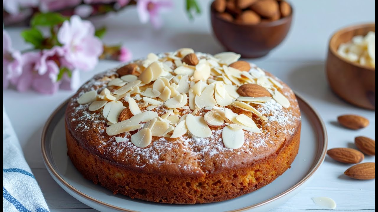 Almond cake in 15 Minutes / Simple and very tasty!