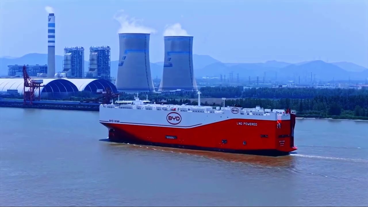 BYD XIAN 7000 Car [ LNG ]  RORO Ship Test in East China Sea