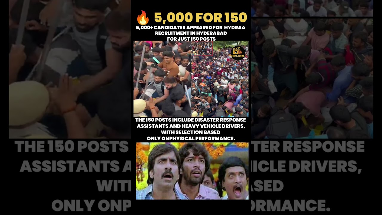 5,000+ Candidates Compete for 150 HYDRAA Posts#shorts#viral#hydra#recruitment