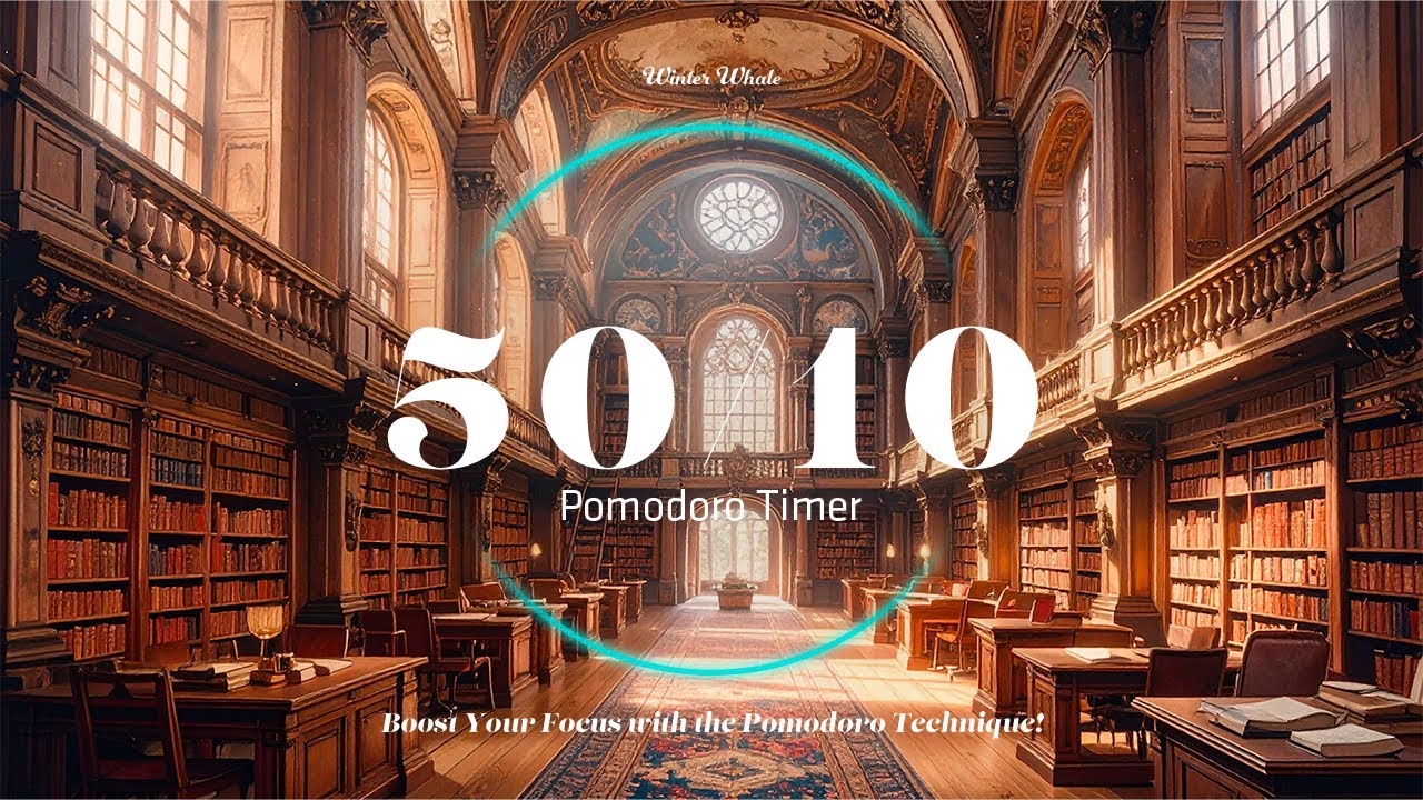 Deep Focus Library | 50/10 Pomodoro &mdash; Let&rsquo;s Study Together Calmly