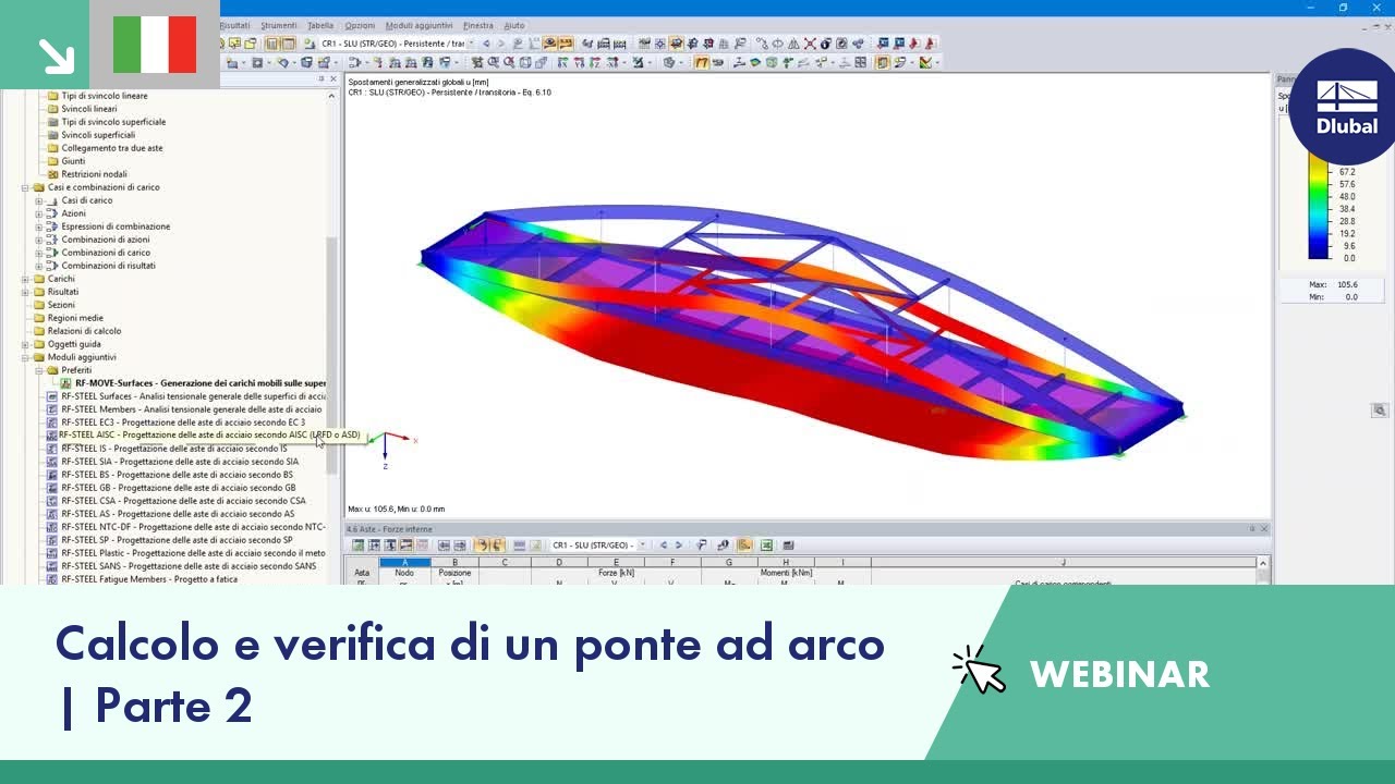 Webinar 16 - Calcolo e verifica di un ponte ad arco | Parte 2