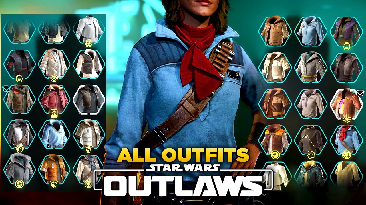 Star Wars Outlaws - All Outfits & Legendary Upgrades | 4K ULTRA HD