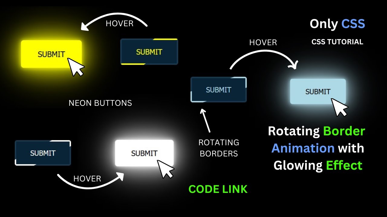 CSS DOUBLE ROTATING BORDER ANIMATION WITH GLOWING HOVER EFFECTS | #css #button  #webdevelopment