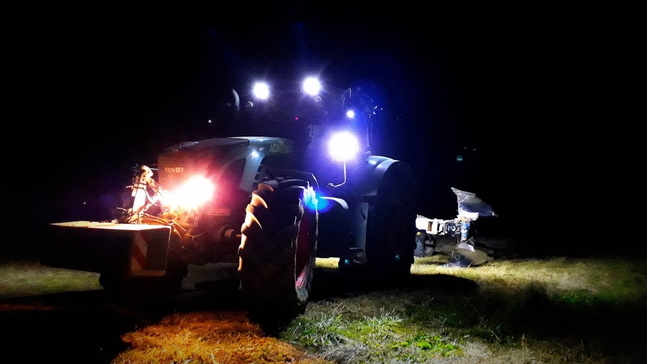 FENDT 936 Vario - nočná orba / night plowing - CABVIEW - Agrosev