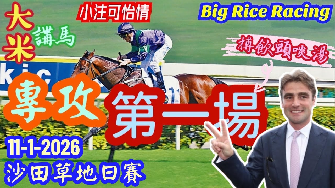 香港賽馬 專攻第一場 11-1-2026 沙田草地日賽 (全場分析拆局，是次策略 : WP馬胆 + 搏條單棍)