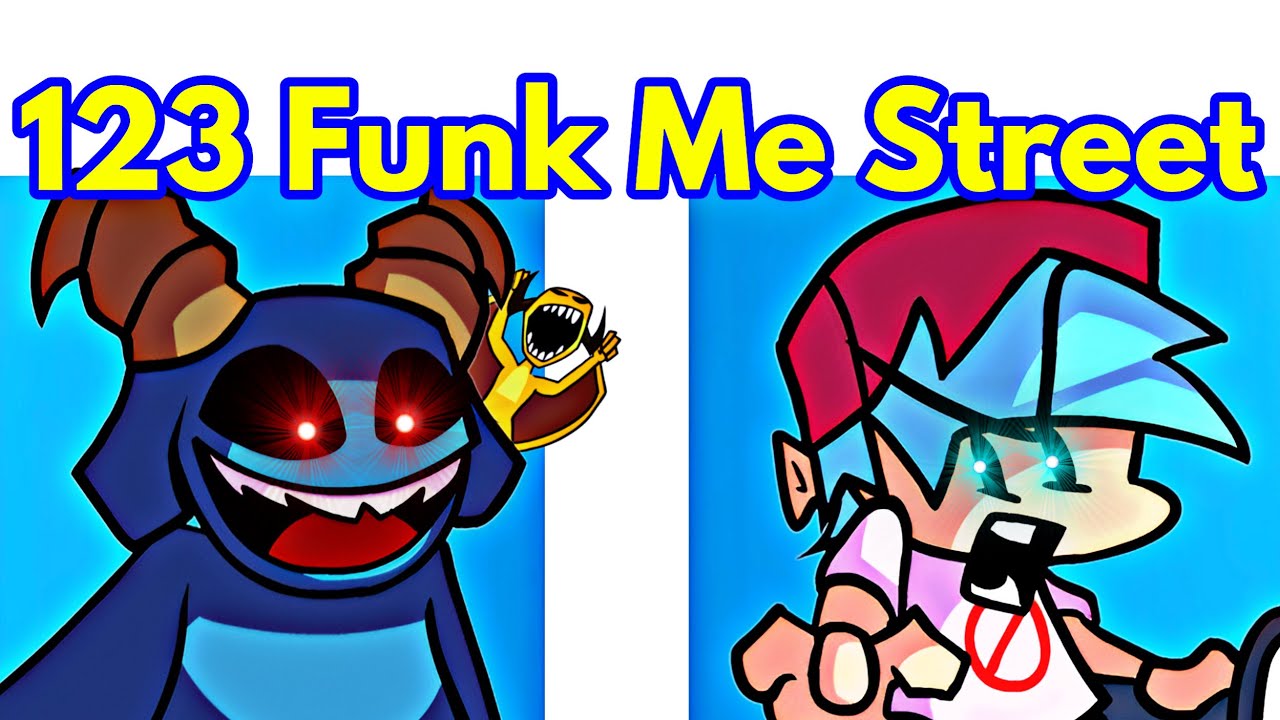 Friday Night Funkin' Vs 123 Funk Me Street | 123 Slaughter Me Street (FNF/Mod/Cutscenes + Gameplay)
