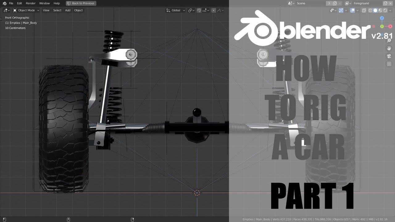 Blender 2.81 - Rigging A Car - Part 1 (Prepping The 3D Model)
