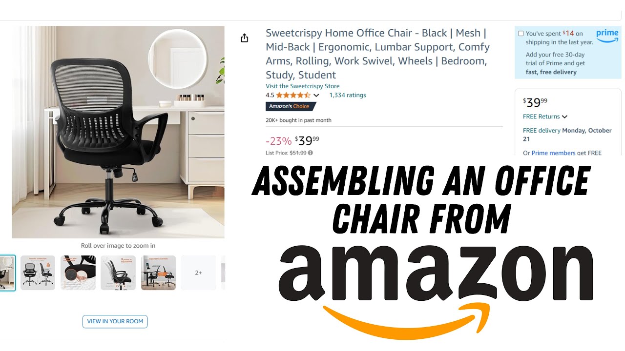 Assembling an office chair from Amazon | Sweetcrispy Home Office Chair