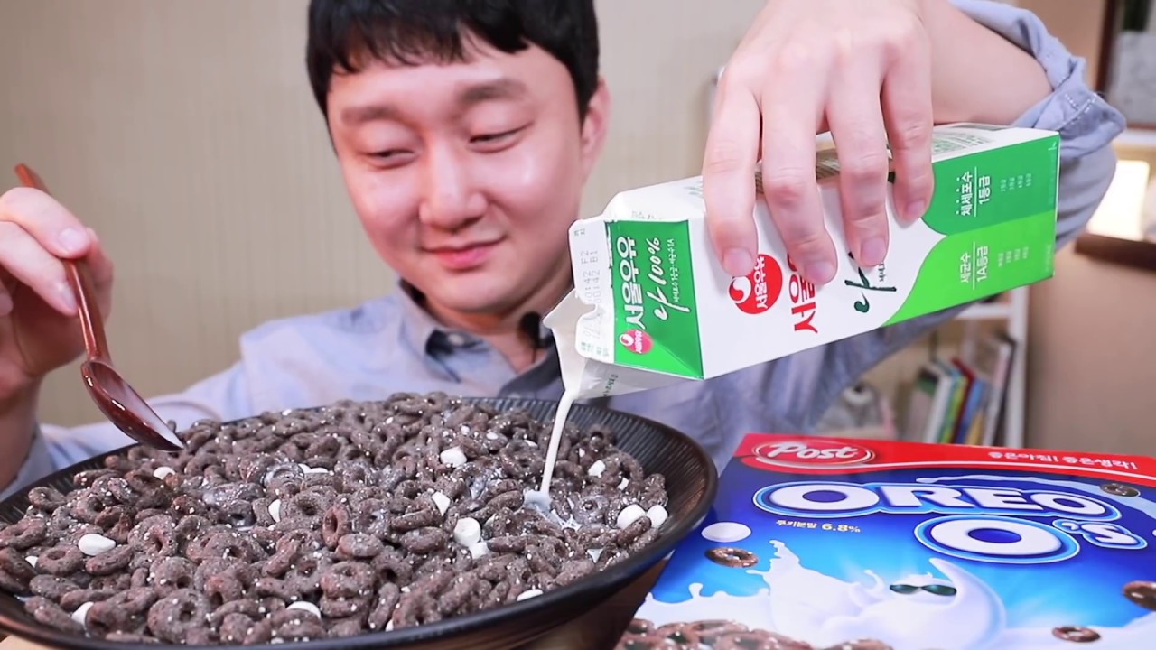 ～MUKBANG～ 오레오 오즈 한봉지 다넣었어요! 리얼사운드 먹방 Oreo O's Cereal with Milk ASMR
