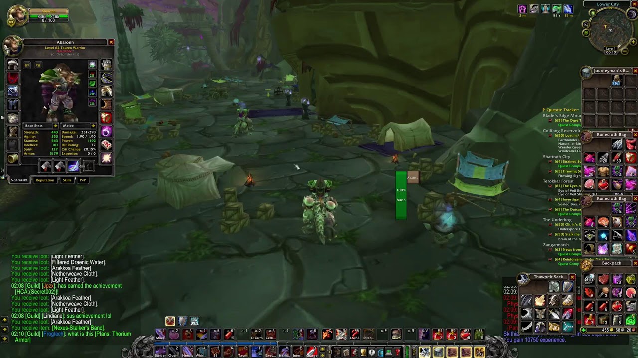 WoW TBC Hardcore #29 - Warrior - lvl 62 - BF / SP / UB