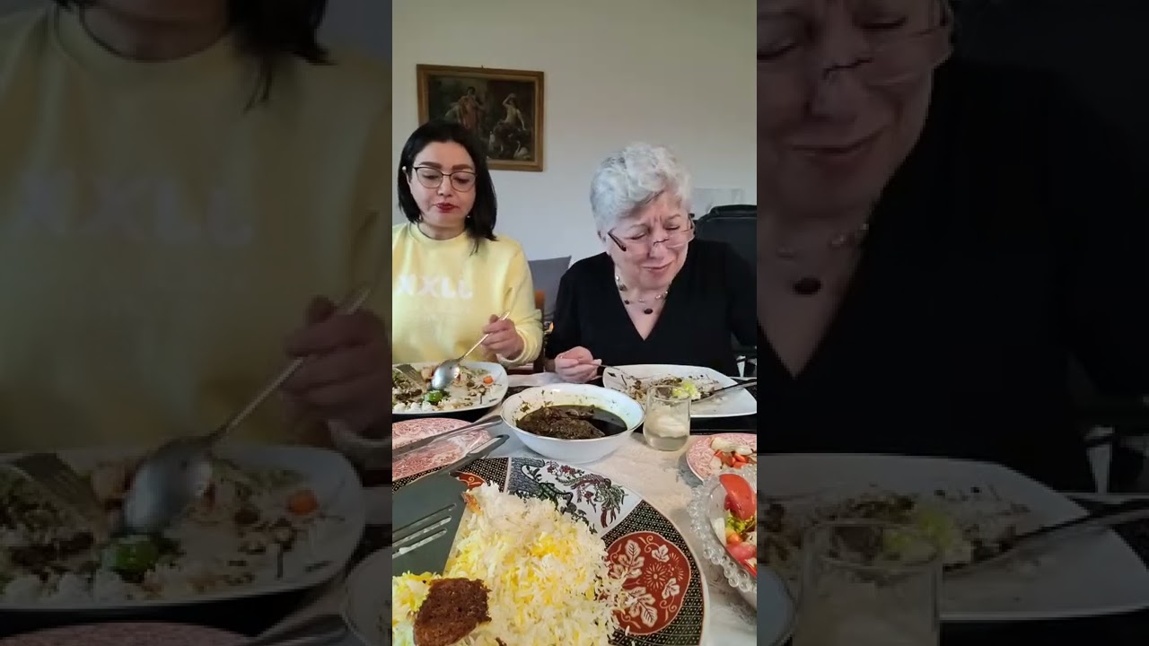 ناهار شام خوشمزه با شما💜 قورمه سبزی دست پخت نازیلا 😘🌷😋