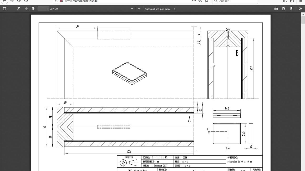 constructietekening lezen A4 map