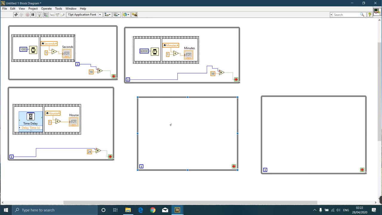 Making Stopwatch in NI LabVIEW( Lap + Reset)