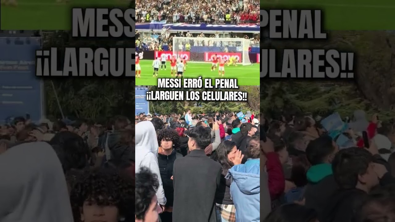 🇦🇷📱 #Messi err&oacute; el penal y la gente as&iacute; lo vivi&oacute; en el fan fest #Mundial #Scaloni #Futbol #Argentina