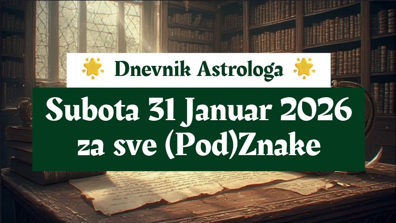 ❄️🎄 Dnevnik Astrologa ⭐ Subota 31 Januar 2026 🎄❄️ za sve (Pod)Znake