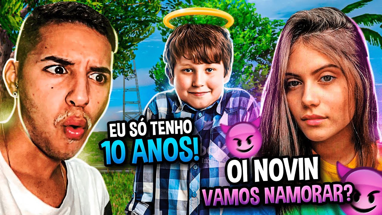 A MENINA XAVECOU A CRIANÇA DE 10 ANOS no FREE FIRE