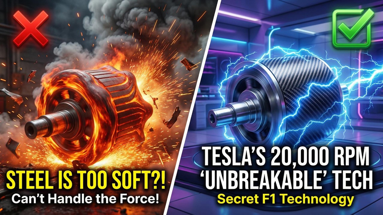 Steel is Too Soft?! The Physics of Tesla’s Carbon-Sleeved Rotor