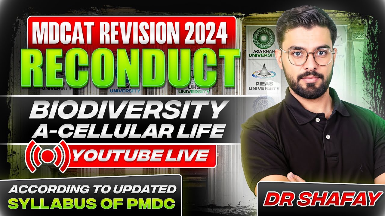 MDCAT Reconduct 2024 | A-Cellular Life | Biodiversity | Revision Classes | Sindh | SZABMU | Biology