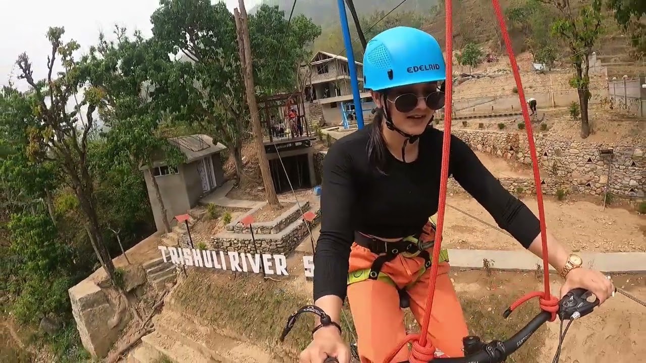 Adventure Sky Cycling !!! Trishuli River Side Resort