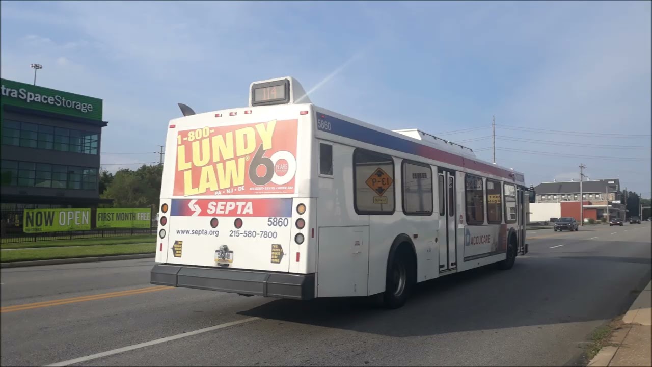 SEPTA Route 114: 2004 New Flyer D40LF #5860 Audio