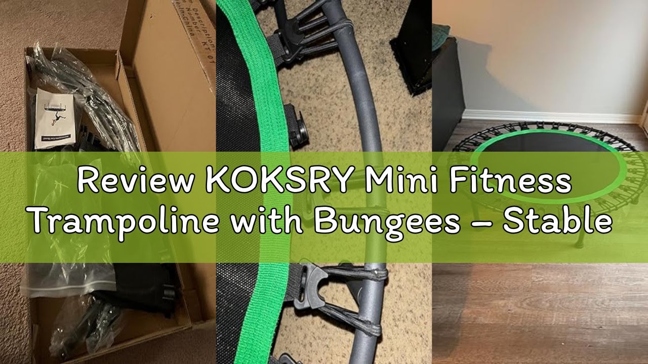 Review KOKSRY Mini Fitness Trampoline with Bungees – Stable & Quiet Rebounder for Adults, Perfect fo