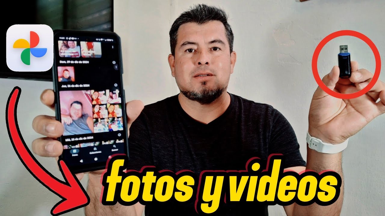 Cómo pasar fotos y videos de Google fotos a una memoria usb