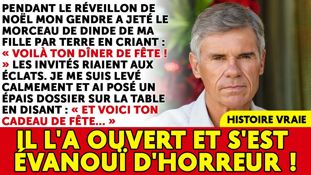 À Noël, Mon Gendre A Jeté Un Morceau De Dindon De Ma Fille Par Terre En Rigolant.