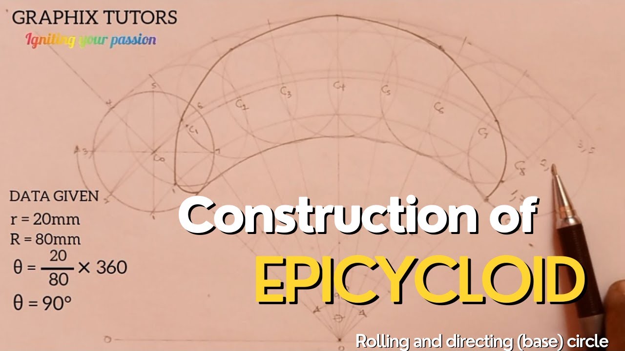 HOW TO DRAW THE EPICYCLOID IN ENGINEERING DRAWING