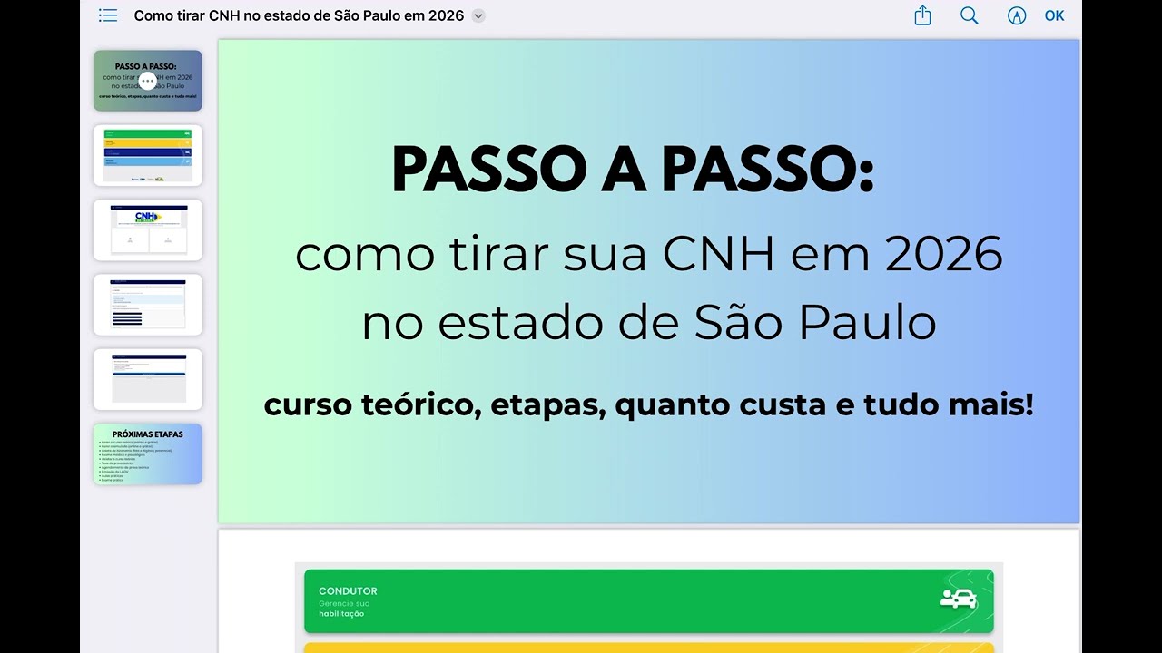 STEP BY STEP: How to get your driver's license in 2026 in the state of S&atilde;o Paulo (Steps, prices, ...