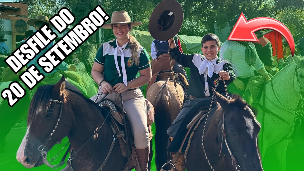 DESFILE DO 20 DE SETEMBRO! MAIS DE 200 CAVALEIROS!