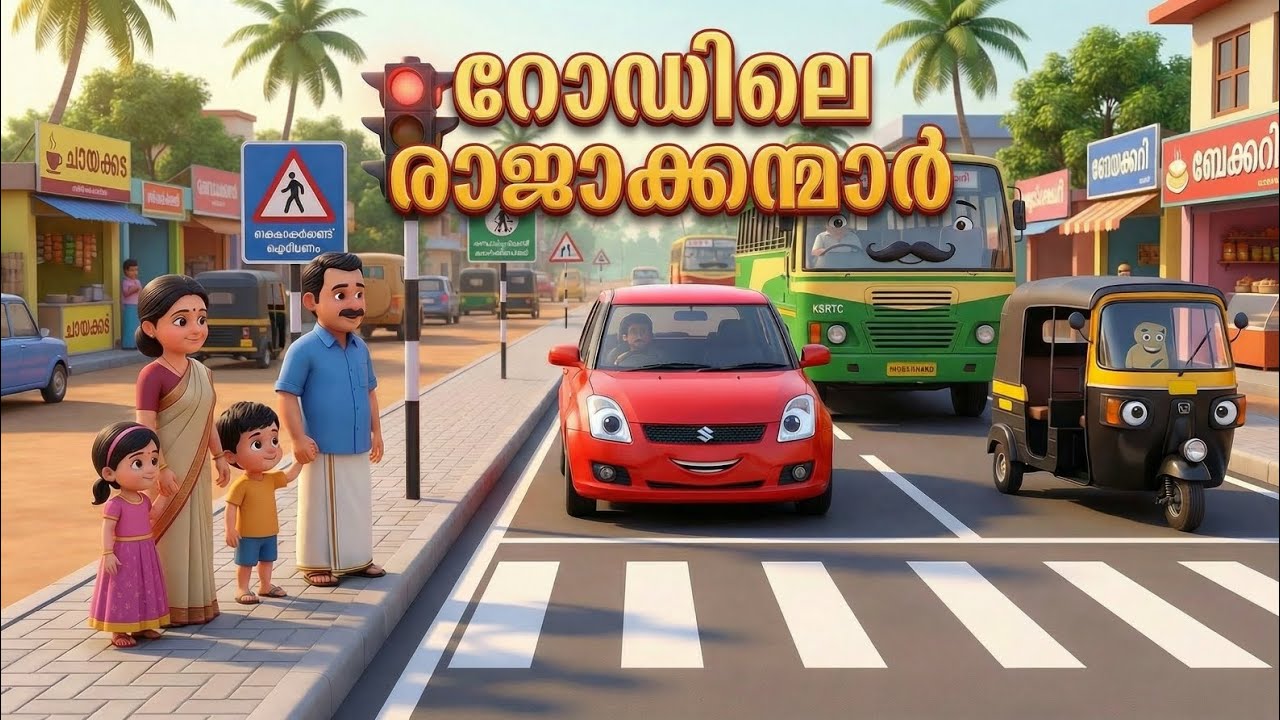 റോഡിലെ രാജാക്കന്മാർ🚙🚑 | Malayalam Kids Learning Song | Mittayi Malayalam