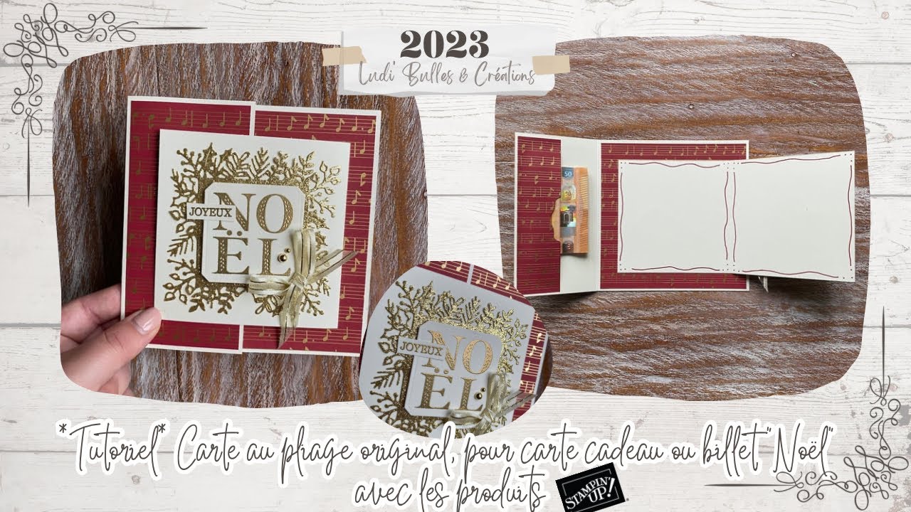 *Tutoriel* Carte au pliage original pour carte cadeau ou billet 