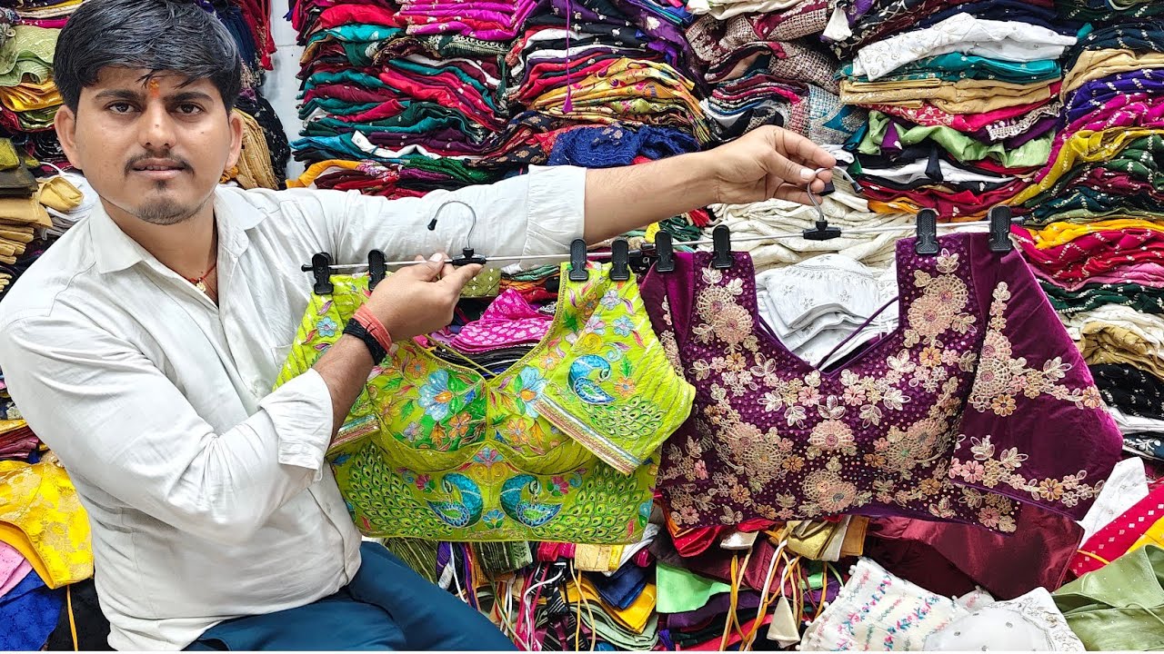 February 24, 2026 New Readymade Blouse collection wholesale market Ring Road Surat!!