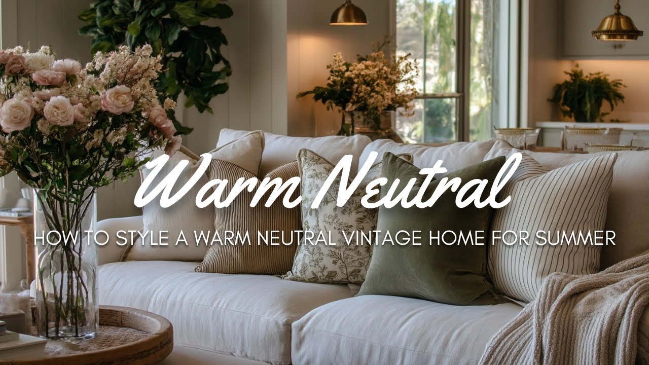 🌿 10 Ways to Style a Warm Neutral Vintage Home for Summer 2025