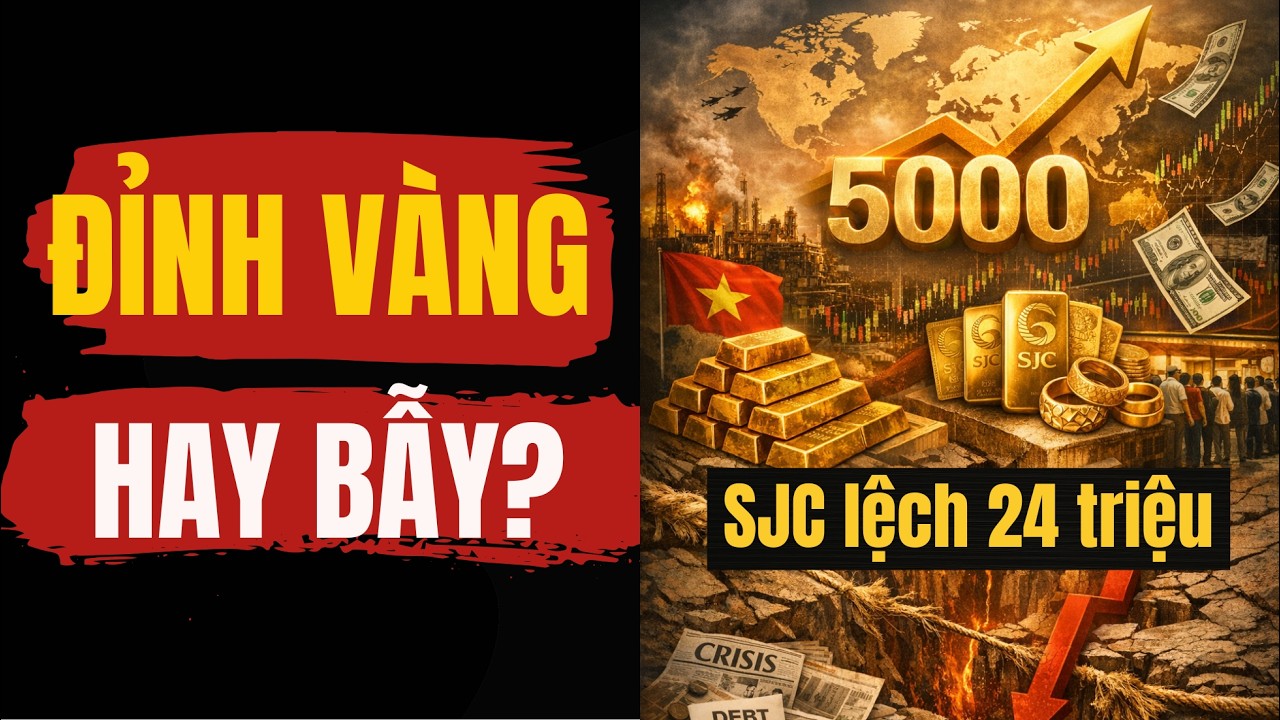 Giá vàng 5.000 USD, SJC lệch 24 triệu: ai đang gánh rủi ro lớn nhất?| BÍ MẬT TRIỆU ĐÔ